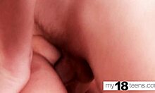 my18teen 18+s - skinny babe sucking big dick then hard anal after college