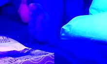 hey, watch this couple amateur sucking in blacklight