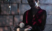 Two women in cosplay have fun with water sex and big tits