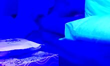 hey, watch this couple amateur sucking in blacklight