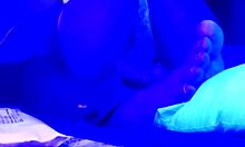 hey, watch this couple amateur sucking in blacklight