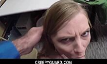Creepyguard - Cute Teen Ava Parker Blows Officer Now