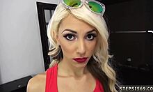 Teens first casting with suspended step-sis