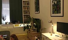 i'm giving sexy redhead lya a handjob backstage