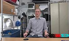 teen redhead gay guy blowing big black cock in the scene