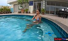 super cute asian girlfriend rocks holiday with wild sucking and banging