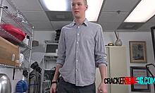 teen redhead gay guy blowing big black cock in the scene