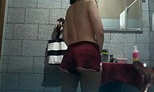 Brazilian Girl Uses Bathroom