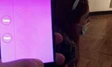 Latina couple uses vibrator for public fun in art gallery