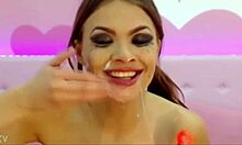 elle rose masturbates on purple chair 😍