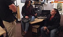 Couple Bitches Caught Stealing on Hidden Cam Get Screwed Hard