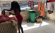 Daytime Fucking In Laundry On Red!