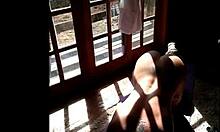 Teen strips naked while training