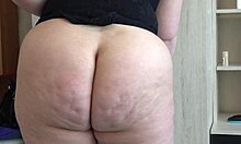 Fat Milf Shakes Huge Ass While Pounding Plump Pussy with Dildo in Amateur Home Fetish