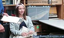 Shoplifter caught and gets a facial! 😏