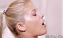 Legal teen babe rides old cock with skill.