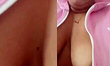 I'm taking my girlfriend to the night club to work as a waitress, but first I give her a hard doggystyle fuck and make her suck my huge white cock.