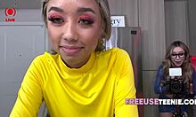 wow, this sexy asian teen gets freeused in an interracial fucking session at the shop!