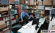 stiff case with teen 18+ thief penelope reed in garage