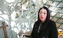 yvanna the naughty brunette milf teases with her big ass