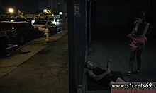 Two Teens in Bondage Glasses Seduce Guys for Fucking