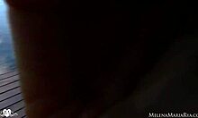 tanned beauty melena maria rya strips slow, teasing in a tiny bikini for you