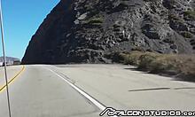 Friends pick up and spit roast twink in car.