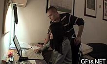 This guy wasn't against joining the sexy contest with his girlfriend and neighbors, involving hardcore sucking and more