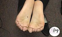 Ebony College Ethiopian Feet Soles and Toes in Candid Video