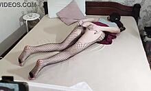 Cute Girl Teases Her Hairy Pussy With Toys At Home