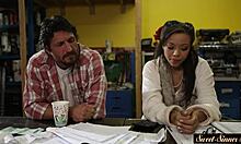 Watch This Ebony Teen Suck Cock And Get Banged Hard!