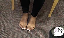 Ebony College Ethiopian Feet Soles and Toes in Candid Video