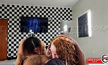 Surprised by naughty wives in intense session