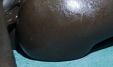 Close Up Anal Creampie with Amateur Ebony in Sensual Action