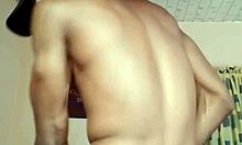 The hot Nigerian guy wanks hard, thrusts wildly, and flaunts his tight ass while alone at home.