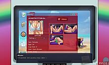 Brunette Teen Riding Monster Dildo!