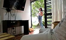 I arrive home and she invites me to fuck