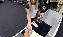 Skinny Amateur Spreads Pussy For Pawnshop Owner