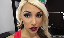 girl has orgasm from blowjob with suspended step sis 😘