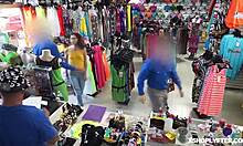 Tattooed Teen Bent Over for Hard Doggystyle Pussy Ramming From Behind at Work.