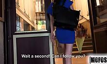 Mia Evans caught flashing outdoors. Is this public pickup too risky?