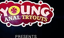 The ginger hottie tries anal first.