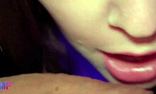 Gentle blowjob with slow sucking oral finish 😍