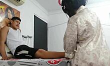 white stockings curly-haired hoe enjoys raw fucking on big bed