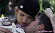 classy teen gets buttfucked outdoors in wild scene
