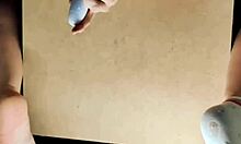 Milf masturbating with sex toy closeup