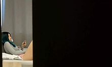 Im hiding in the closet to prank my step-sister but she starts masturbating with orgasm roleplay