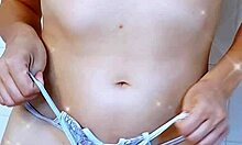 Step sister caught wet and naked in steamy shower scene.