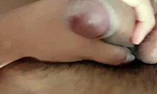 amateur guy jerks off at night and cums hard