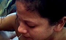 Latina teen tastes condensed milk on feet and big cock after motorcycle fall